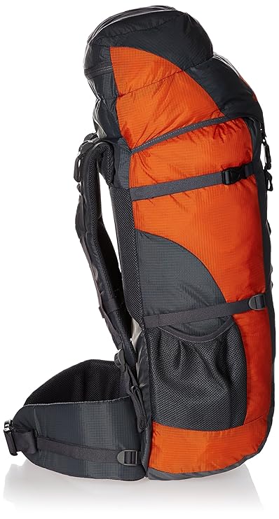 WILDCRAFT 60L Nylon Rucksack – Water-Resistant Travel & Hiking Backpack with Adjustable Straps, Orange - Image 3